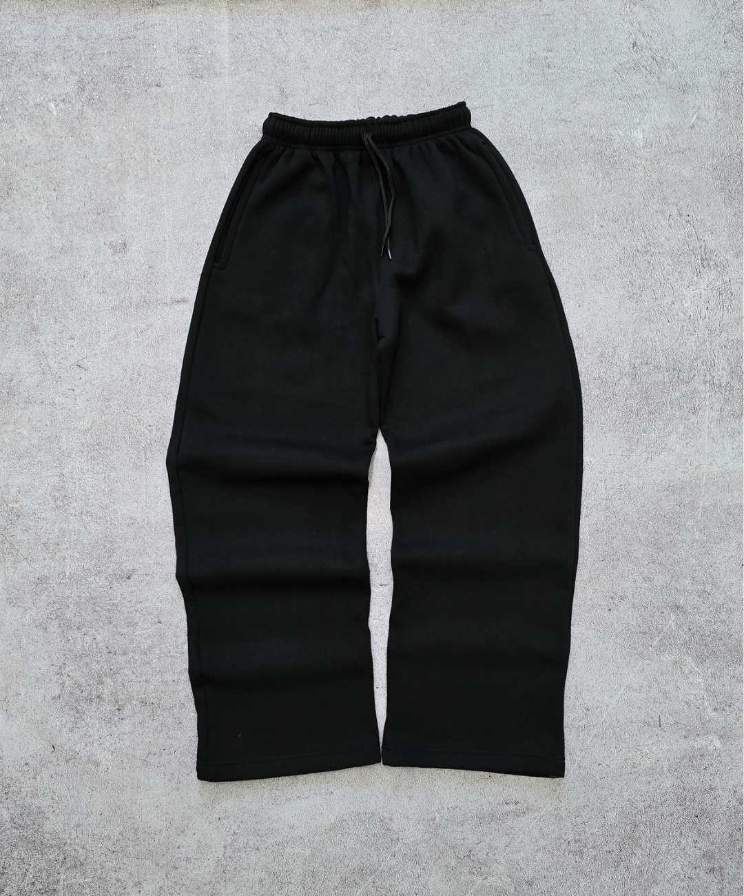 jogging baggy negro frisado c/ regulador jogging baggy negro frisado c/ regulador