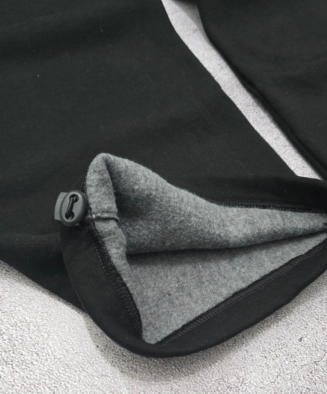 jogging baggy negro frisado c/ regulador jogging baggy negro frisado c/ regulador