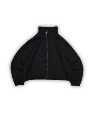 CAMPERA WAFFLE CROP NEGRO