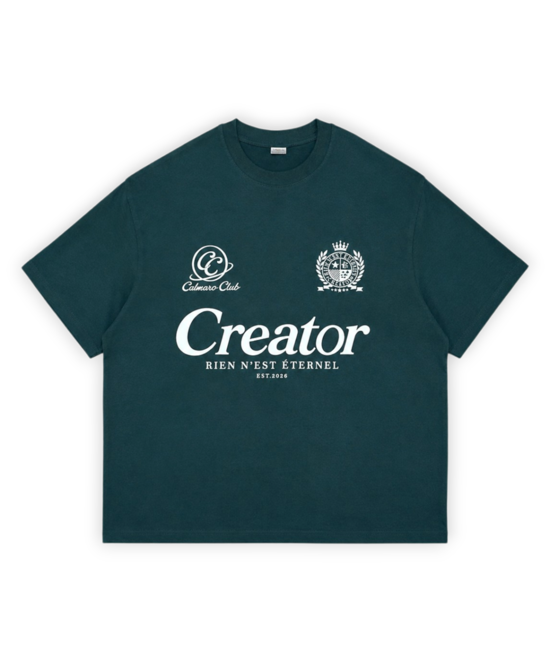 remera boxy 'creator' verde inglÉs