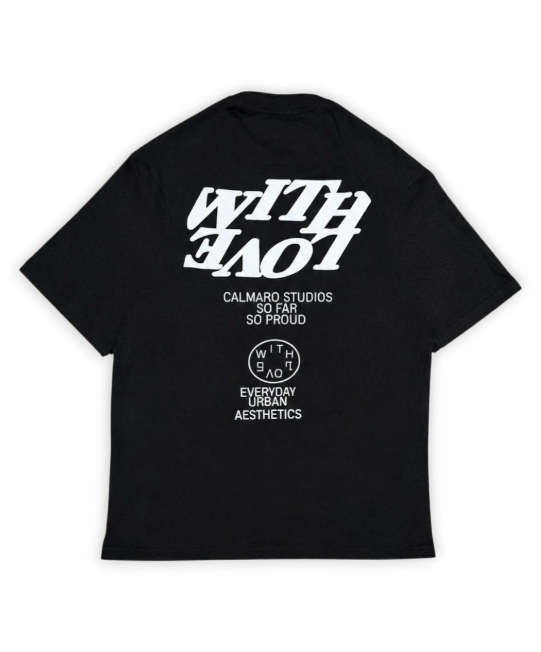 remera over ‘with love’ negro