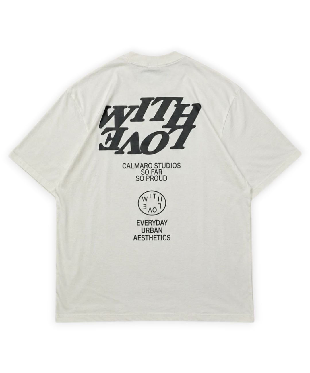 remera over ‘with love’ natural